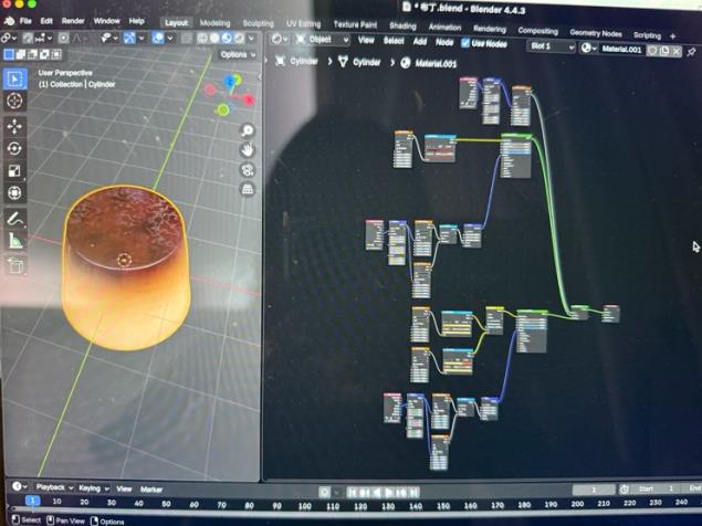 Building the pudding’s material in Blender